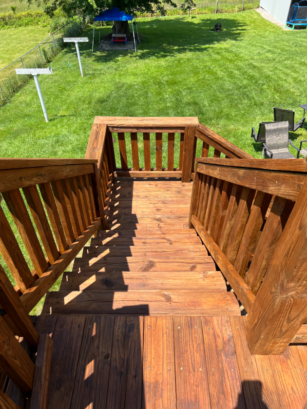 Deck staining